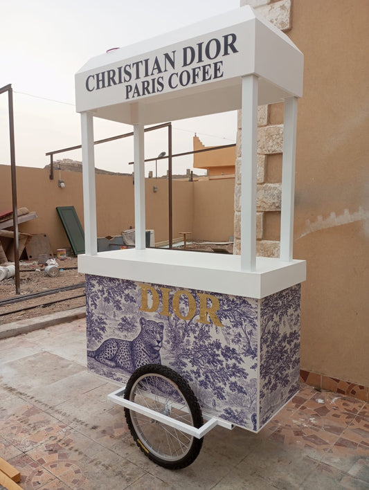 Charistiona Diour Coffee Cart – Wooden Portable Café Corner | ركن القهوة كوفي كورنر جدة
